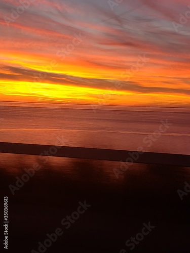 Sunset over the ocean
