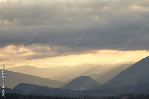 Feltre valley at sunset