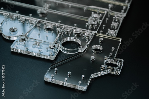 Plexiglass parts for cnc machine. Acrylic form machine parts, laser cutting and engraving.