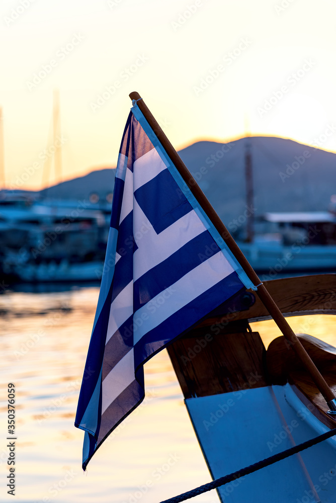 Naoussa village and harbor - Aegean Sea - Paros Cyclades islands - Greece.