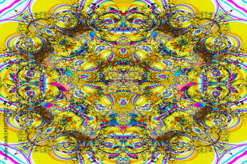 3D render. The embossed background texture, 3d illustration, volumetric drawing. Textures for the design. Three-dimensional texture. 3D Fractal shape.