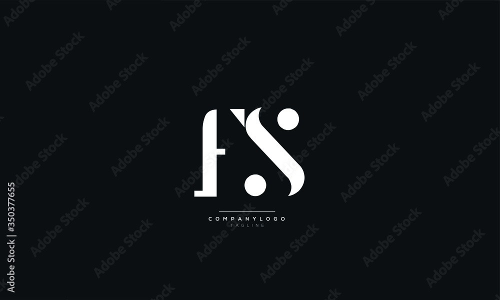FS Letter Logo Alphabet Design Icon Vector Symbol FS Letter Logo Alphabet Design Icon Vector Symbol