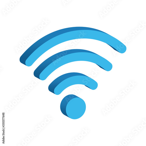  wi fi icon isometric vector ICON