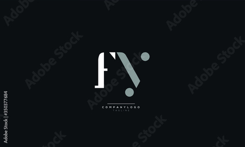 FY Letter Logo Alphabet Design Icon Vector Symbol photo