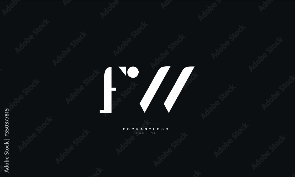 FW Letter Logo Alphabet Design Icon Vector Symbol FW Letter Logo Alphabet Design Icon Vector Symbol