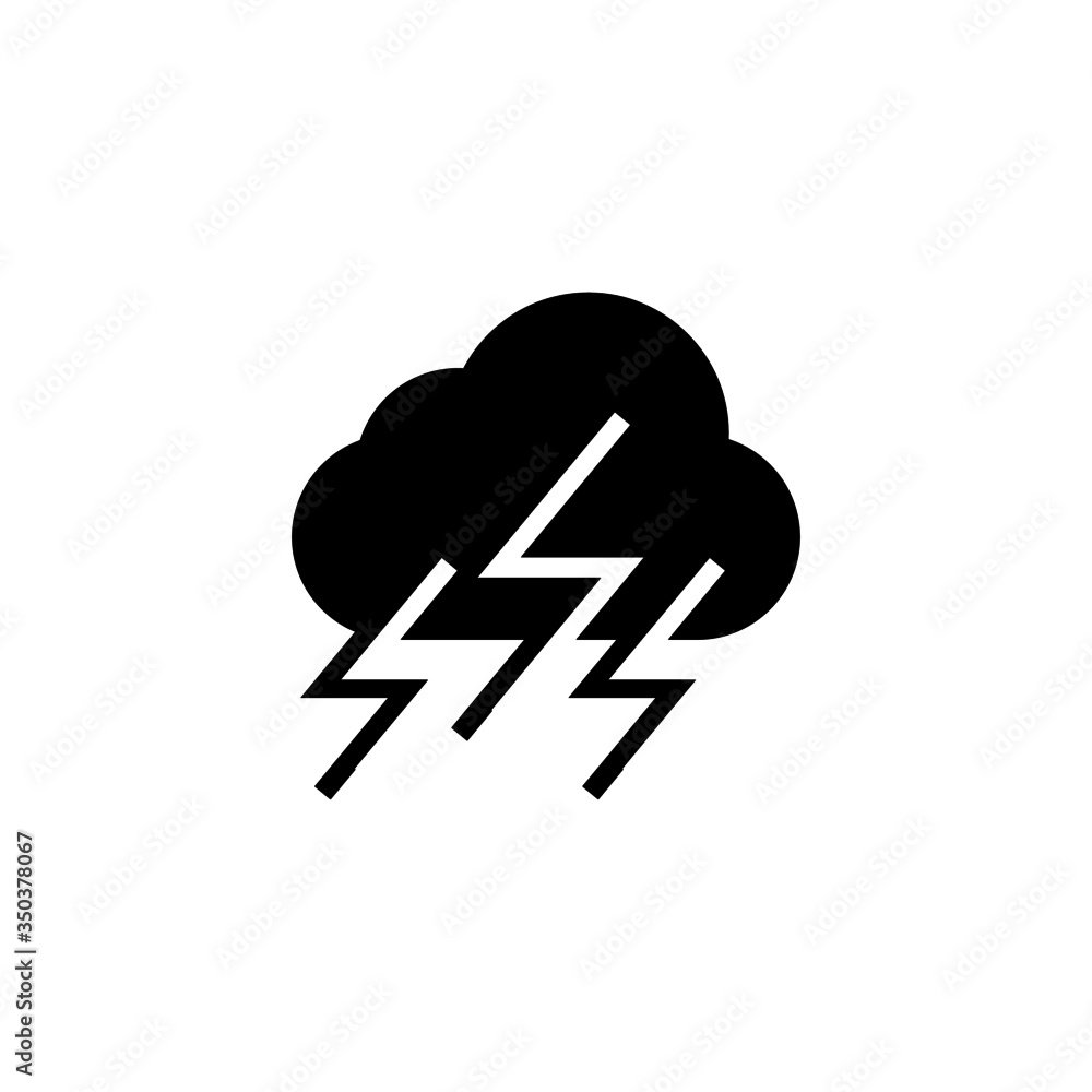 Light bolt icon in black solid flat design icon isolated on white background Light bolt icon in black solid flat design icon isolated on white background