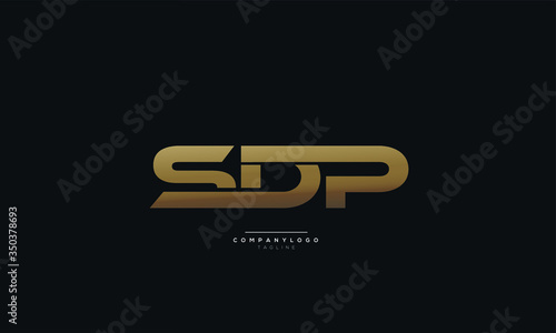 SDP Letter Logo Alphabet Design Icon Vector Symbol