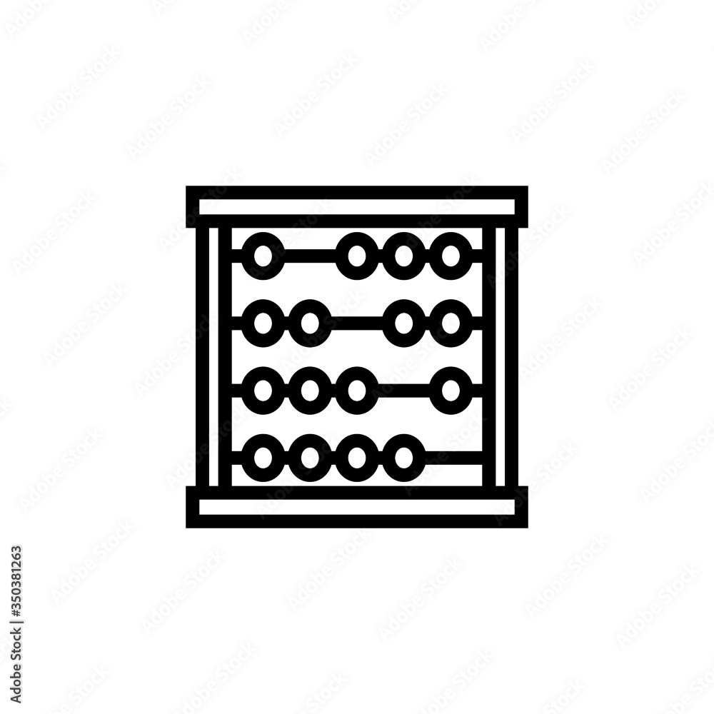 Mathematics icon in linear, outline icon isolated on white background Mathematics icon in linear, outline icon isolated on white background