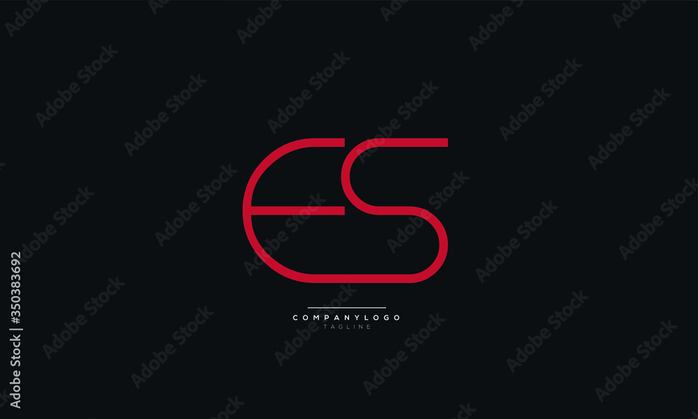 Letter ES Logo Alphabet Design Icon Vector Symbol Letter ES Logo Alphabet Design Icon Vector Symbol
