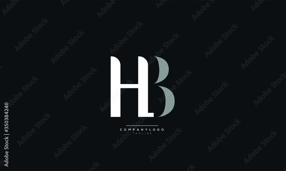 HB Letter Logo Alphabet Design Icon Vector Symbol HB Letter Logo Alphabet Design Icon Vector Symbol