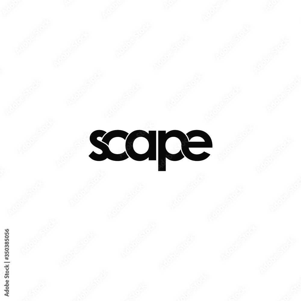 scape typography letter original monogram logo design scape typography letter original monogram logo design