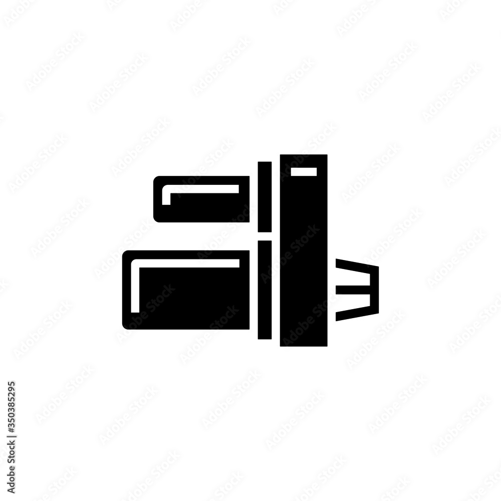 Car starter vector icon in black solid flat design icon isolated on white background Car starter vector icon in black solid flat design icon isolated on white background