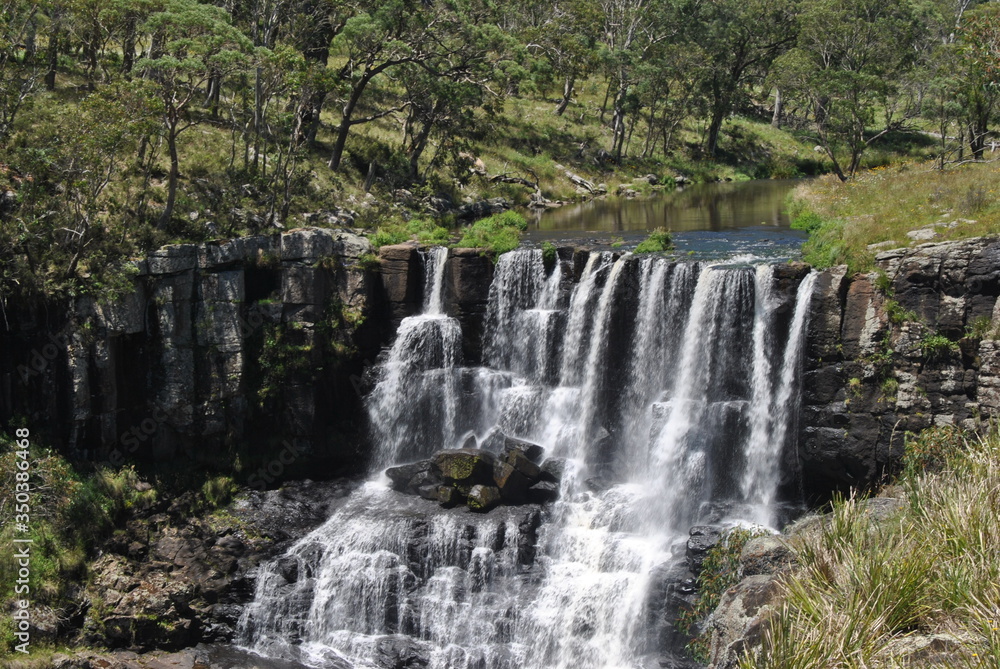 waterfall in the mountains