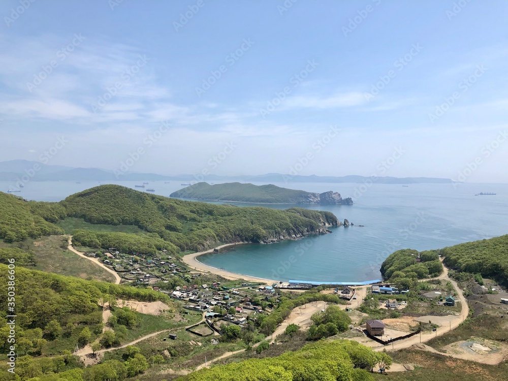 view of the sea coast panorama