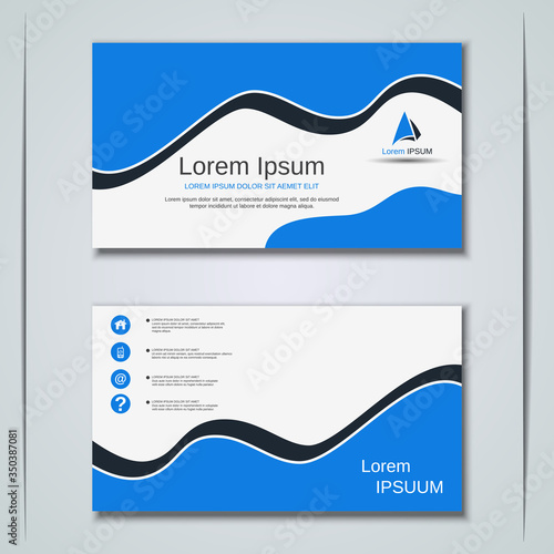 Modern geometric style business visiting card, label, sticker, badge vector design template