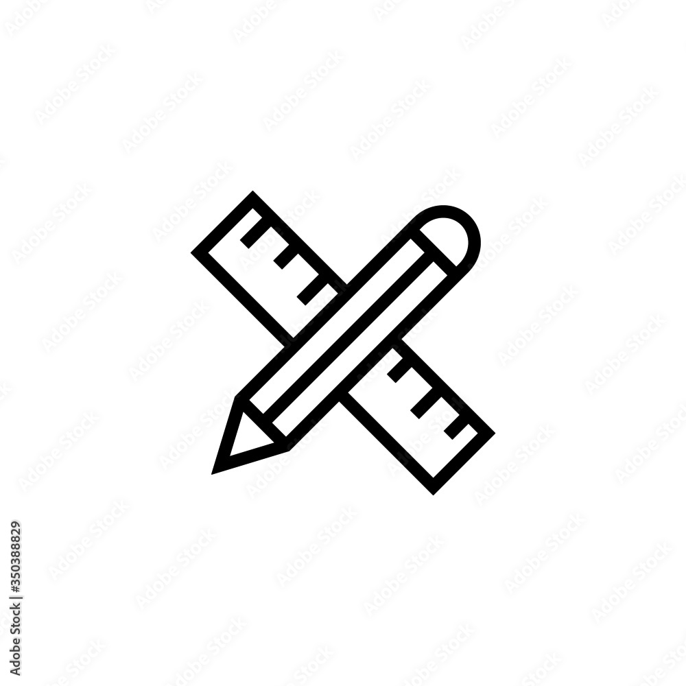 Architecture vector icon in linear, outline icon isolated on white background Architecture vector icon in linear, outline icon isolated on white background
