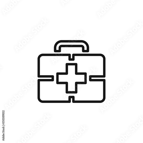 Medical kit icon flat vector design