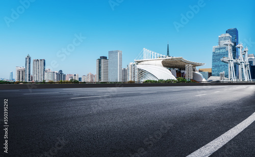 China's modern urban road and building skyline..