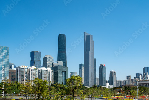 The skyline of modern architecture in Guangzhou, China.. © 昊 周
