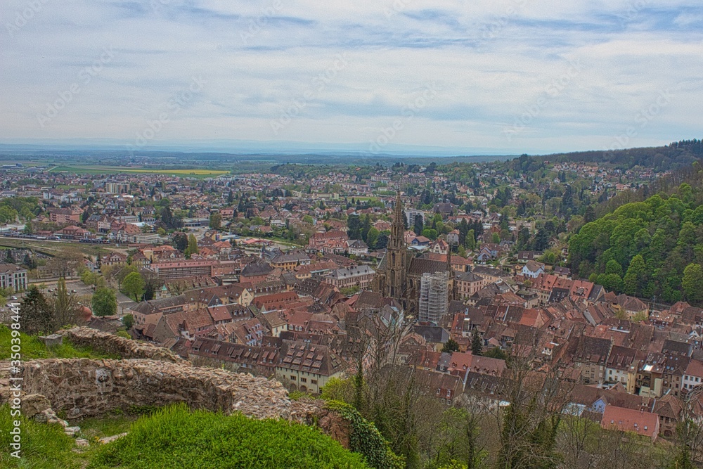 Panoramic view of the town from mountain