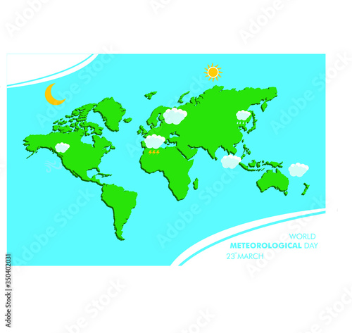 world meteorological day vector Illustration background