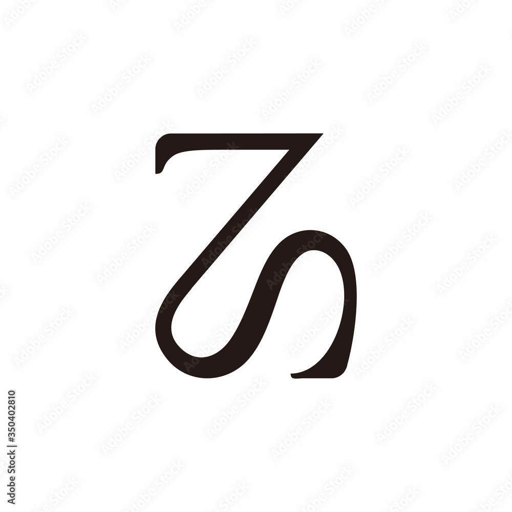 letter z simple curves design logo vector