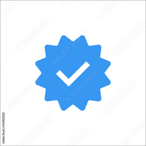 Instagram verified badge icon. VectorIllustration photo