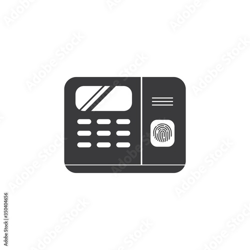 fingerprint scanner machine icon vector illustration design