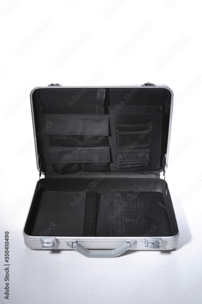 Opened briefcase Opened briefcase