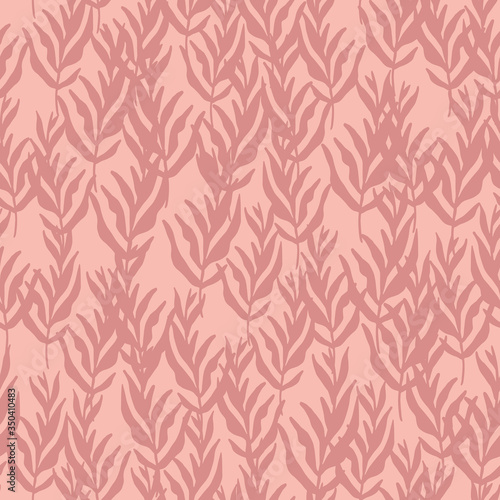 Jungle plants leaves seamless pattern in vintage style. Retro tropical leaf wallpaper