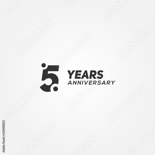 5 Years Anniversary Vector Design