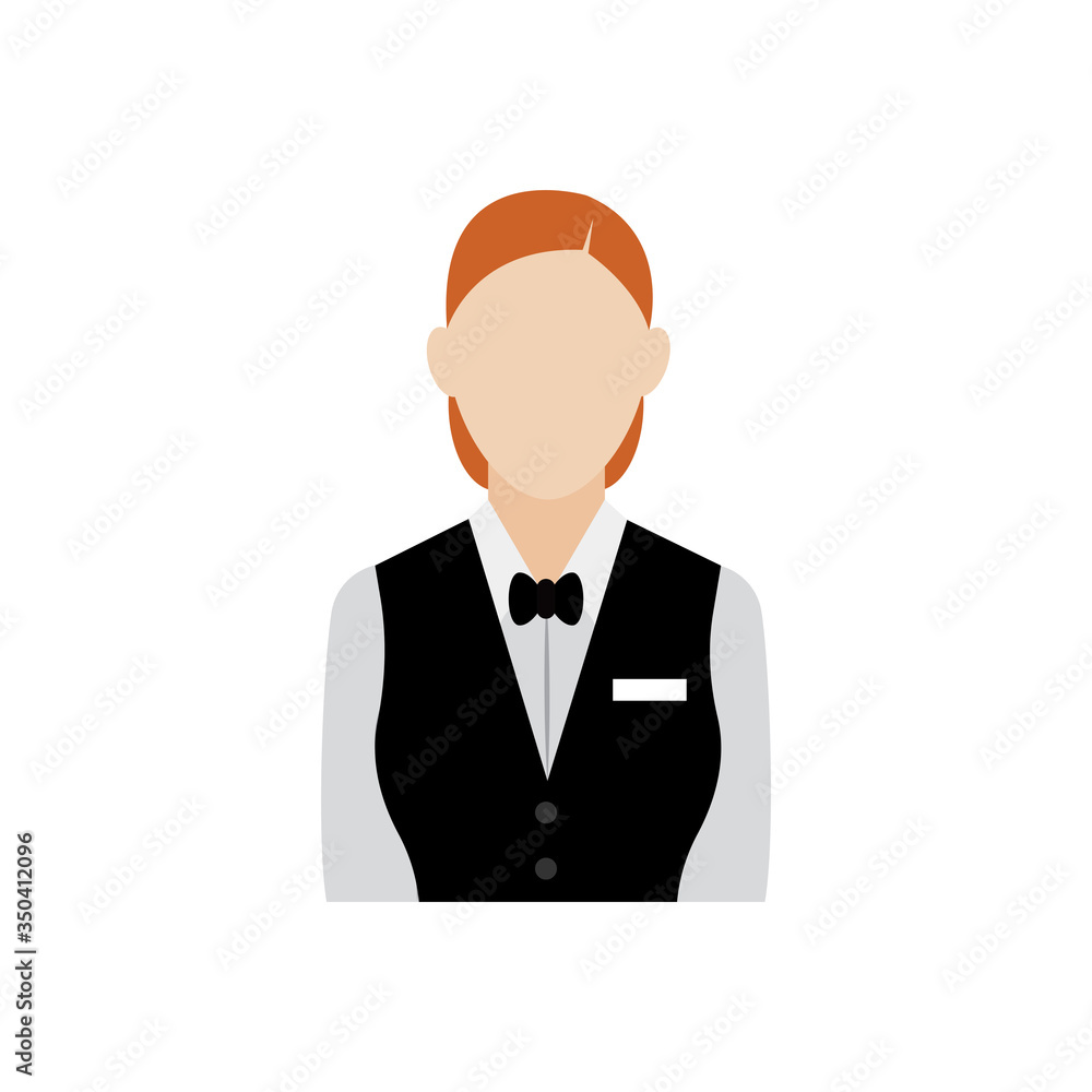 Isolated waiter icon