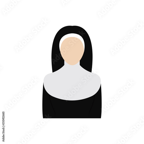 Isolated nun icon