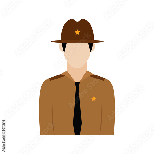 Isolated ranger icon