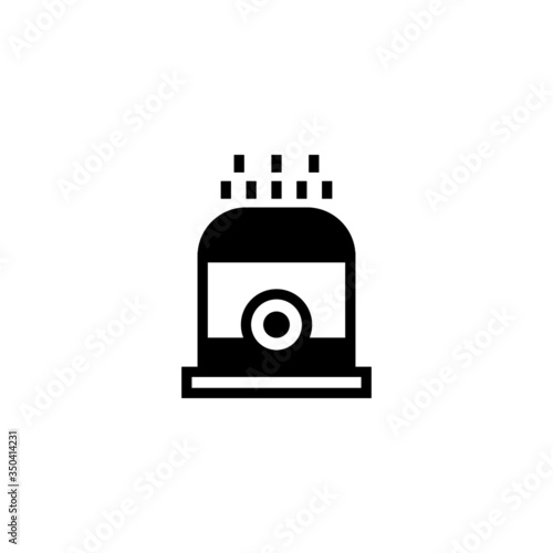 Air purifier vector icon in black solid flat design icon isolated on white background