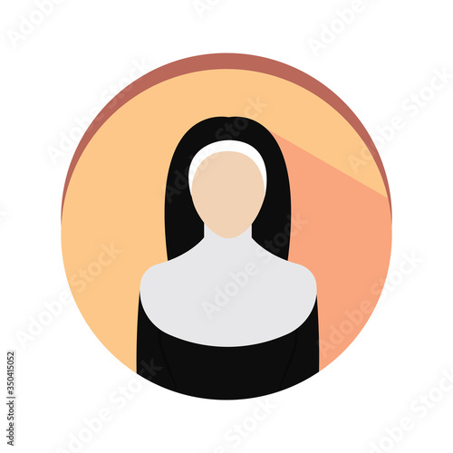 Isolated nun icon