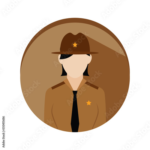 Isolated ranger icon