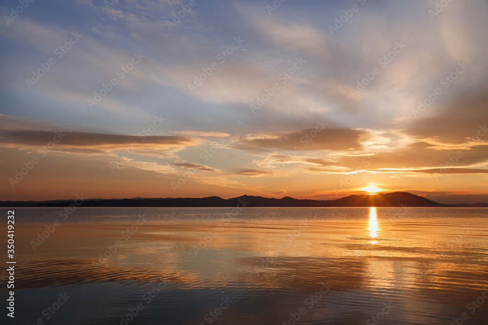 サロマ湖の夕景 サロマ湖の夕景
