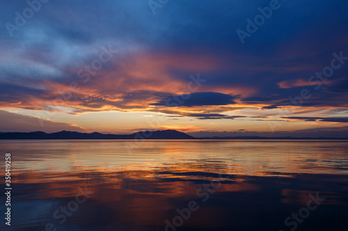 サロマ湖の夕景