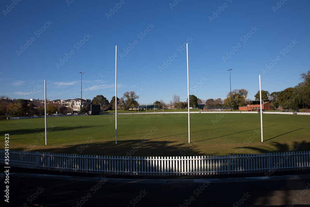 Empty Suburban AFL Football Ground