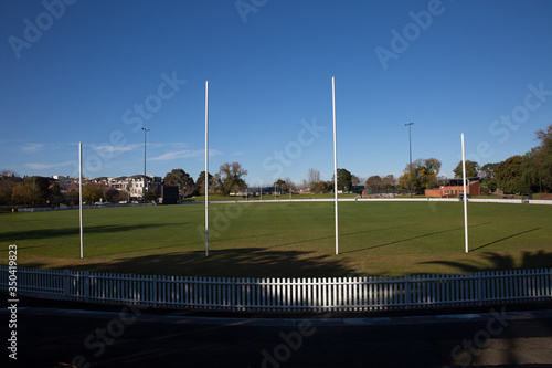 Empty Suburban AFL Football Ground