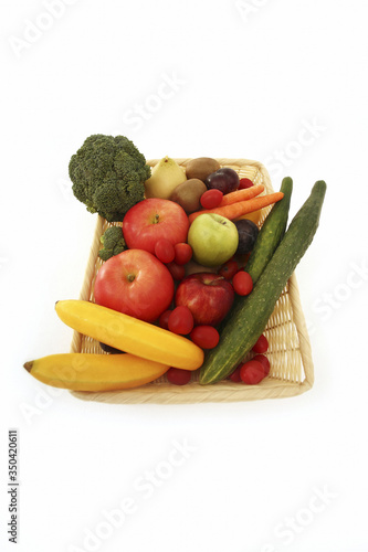 A basket of fruits and vegetables