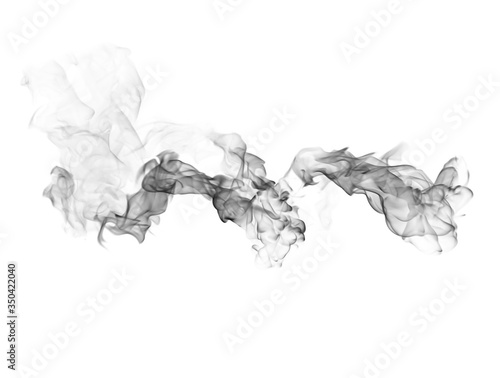 Smoke black on a white background.