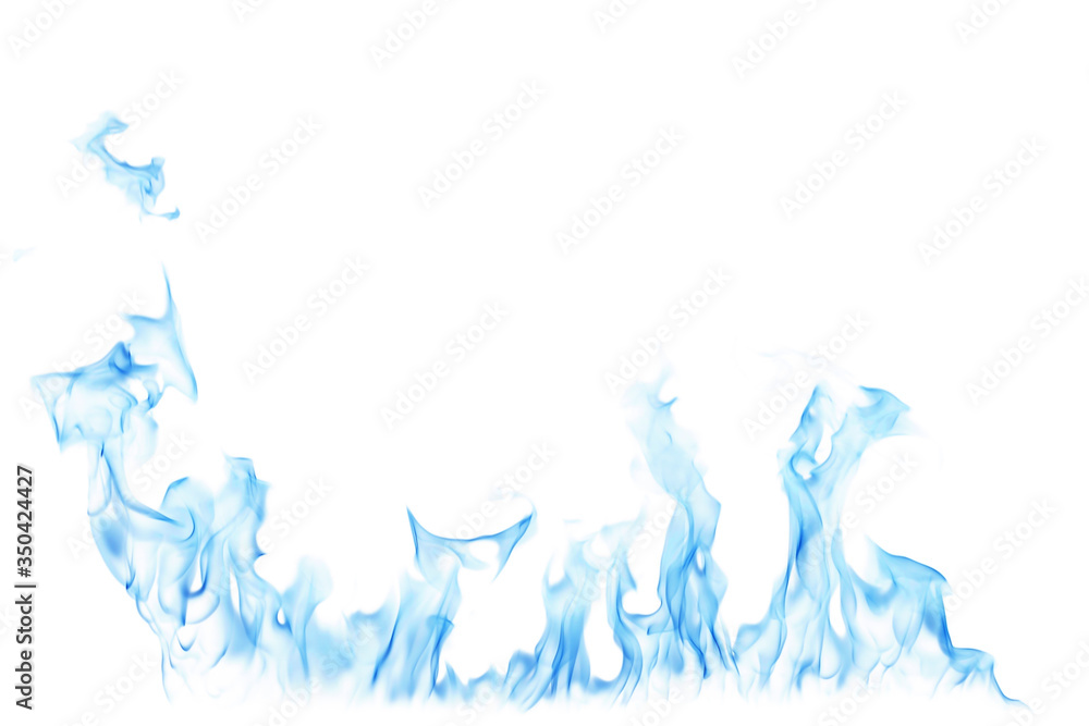 Blue smoke on a white background. Blue smoke on a white background.
