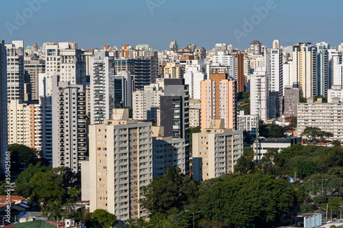 Panoramic view of the city of Sao Paulo, Brazil, South America.