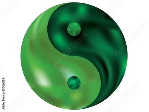 Chromatic background in the form of yin yang.