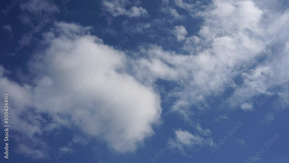 Blue sky with clouds, slow motion, clouds moving with blue background, Blue sky with clouds, slow motion, clouds moving with blue background,