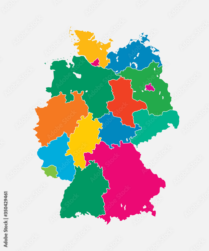 Naklejka premium Germany map, Europe country map vector template