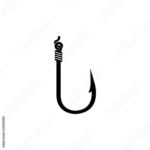 Fishing hook icon vector logo collection