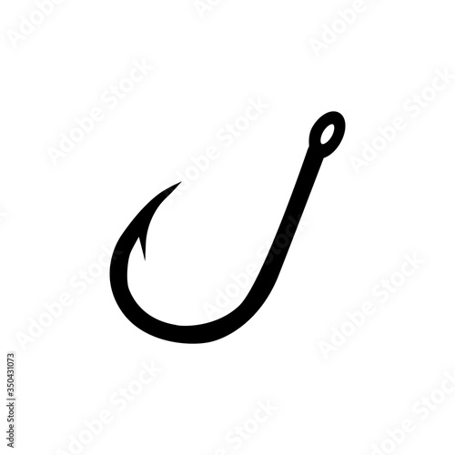 Fishing hook icon vector logo collection